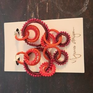 Mignonne Gavigan red and maroon hoop earrings